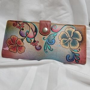 Floral Leather Wallet